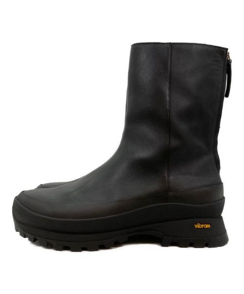H（アッシュ）H (アッシュ) ジップアップブーツ ブラック サイズ:27.5の古着・服飾アイテム