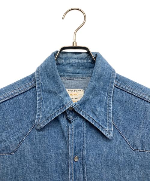 big mac（ビッグマック）big mac (ビッグマック) 70ｓウエスタンデニムシャツ ブルー サイズ:FREEの古着・服飾アイテム