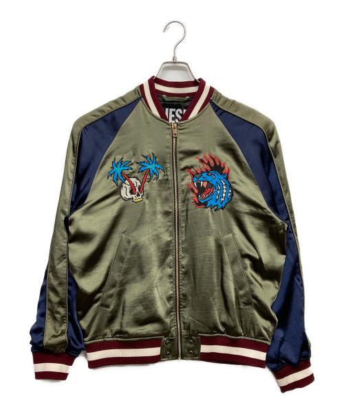 DIESEL（ディーゼル）DIESEL (ディーゼル) スカジャン グリーン サイズ:Mの古着・服飾アイテム