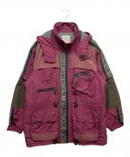 KENSHO ABE HOMMEケンショウアベオム）の古着「シンサレート 中綿 マルチポケット ギミック マウンテンジャケット」｜ピンク