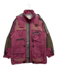 KENSHO ABE HOMME（ケンショウアベオム）の古着「シンサレート 中綿 マルチポケット ギミック マウンテンジャケット」｜ピンク