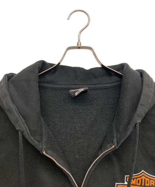 HARLEY-DAVIDSON（ハーレーダビッドソン）HARLEY-DAVIDSON (ハーレーダビッドソン) ジップパーカー ブラック サイズ:Lの古着・服飾アイテム