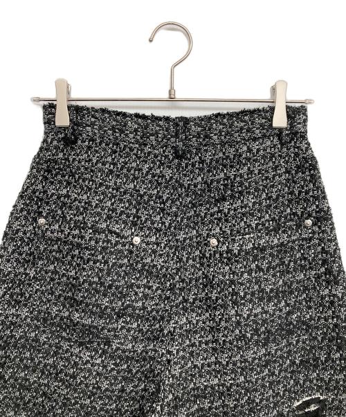 MAISON SPECIAL（メゾンスペシャル）MAISON SPECIAL (メゾンスペシャル) ツイードダメージワイドパンツ ブラック サイズ:38の古着・服飾アイテム