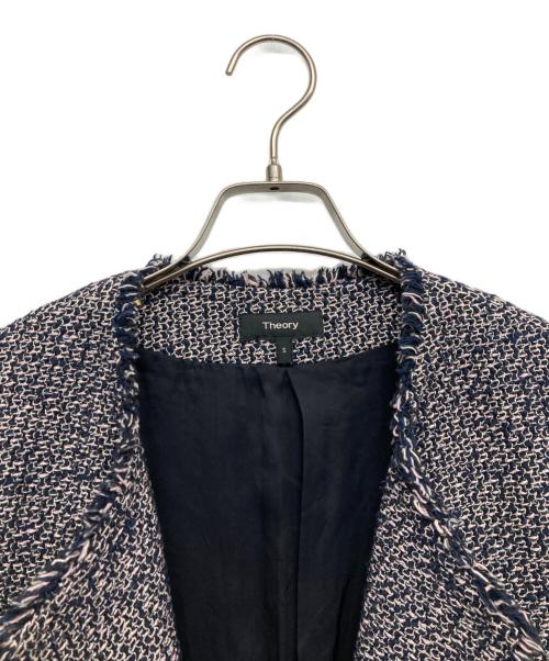 theory（セオリー）theory (セオリー) ツイードコート ピンク サイズ:Sの古着・服飾アイテム