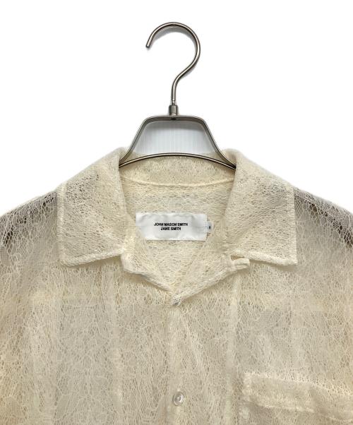 JOHN MASON SMITH（ジョンメイソンスミス）JOHN MASON SMITH (ジョンメイソンスミス) FLOCKY LACE OPEN COLLAR SHIRT アイボリー サイズ:Sの古着・服飾アイテム