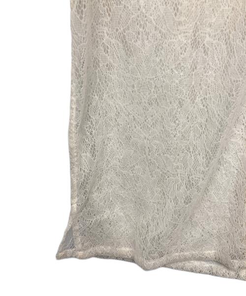 JOHN MASON SMITH（ジョンメイソンスミス）JOHN MASON SMITH (ジョンメイソンスミス) FLOCKY LACE OPEN COLLAR SHIRT アイボリー サイズ:Sの古着・服飾アイテム