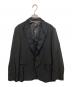 COMME des GARCONS HOMME（コムデギャルソン オム）の古着「ジャージーピークドラペルテーラードジャケット」｜ブラック