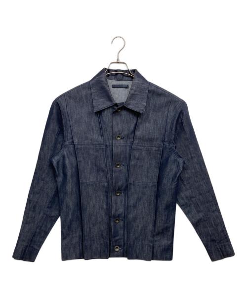 ISSEY MIYAKE MEN（イッセイミヤケメン）ISSEY MIYAKE MEN (イッセイミヤケメン) プリーツデニムジャケット インディゴ サイズ:3の古着・服飾アイテム