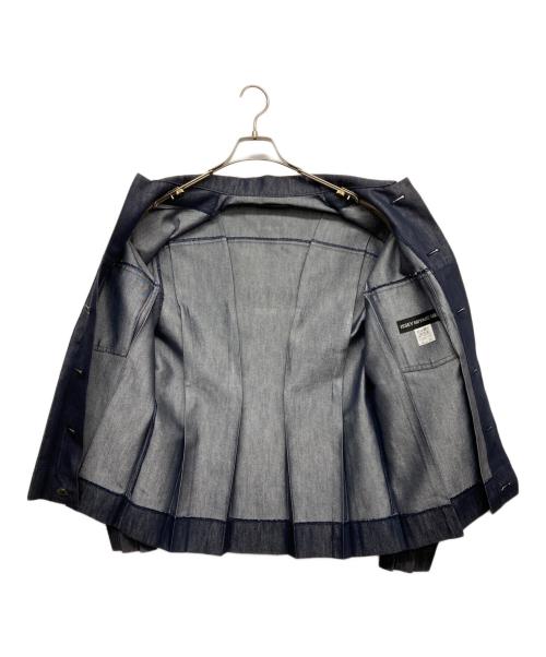 ISSEY MIYAKE MEN（イッセイミヤケメン）ISSEY MIYAKE MEN (イッセイミヤケメン) プリーツデニムジャケット インディゴ サイズ:3の古着・服飾アイテム