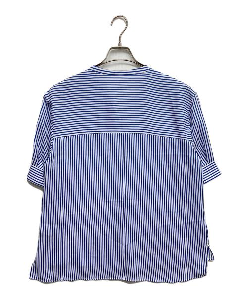 INDIVI（インディヴィ）INDIVI (インディヴィ) 半袖ブラウス ブルー サイズ:38の古着・服飾アイテム