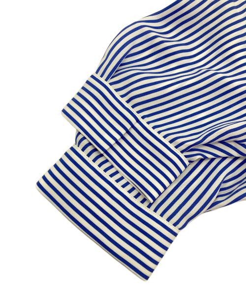 INDIVI（インディヴィ）INDIVI (インディヴィ) 半袖ブラウス ブルー サイズ:38の古着・服飾アイテム