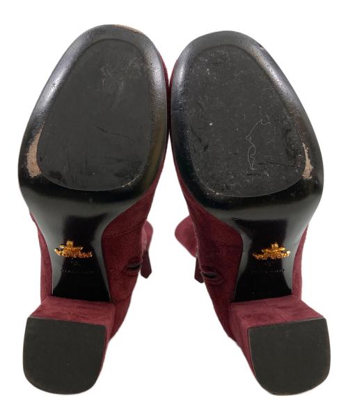 PRADA（プラダ）PRADA (プラダ) ロングレザーブーツ レッド サイズ:35の古着・服飾アイテム