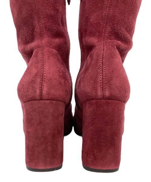 PRADA（プラダ）PRADA (プラダ) ロングレザーブーツ レッド サイズ:35の古着・服飾アイテム