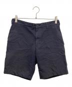 COMME des GARCONS HOMMEコムデギャルソン オム）の古着「綿エステル高密度ウェザー ショートパンツ」｜ネイビー