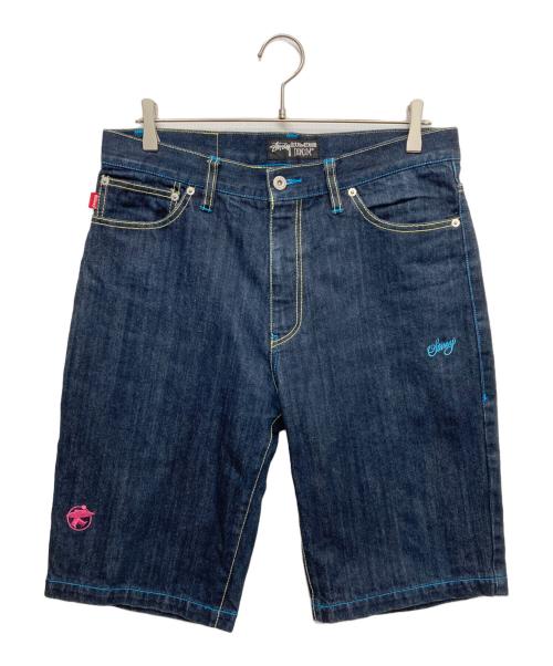 stussy（ステューシー）stussy (ステューシー) ROUGH RUGGEDデニムハーフパンツ インディゴ サイズ:81cm (W32)の古着・服飾アイテム