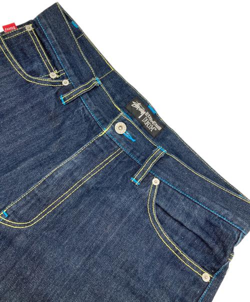 stussy（ステューシー）stussy (ステューシー) ROUGH RUGGEDデニムハーフパンツ インディゴ サイズ:81cm (W32)の古着・服飾アイテム