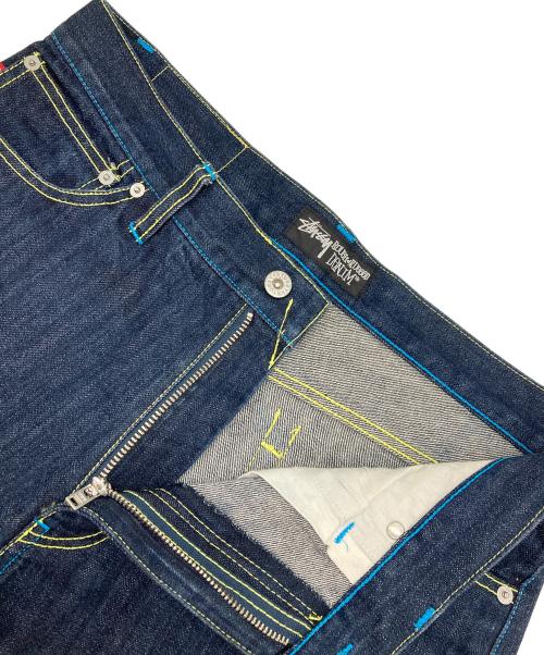 stussy（ステューシー）stussy (ステューシー) ROUGH RUGGEDデニムハーフパンツ インディゴ サイズ:81cm (W32)の古着・服飾アイテム