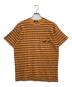 stussy（ステューシー）の古着「80sジャガードボーダーTシャツ」｜オレンジ