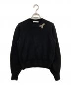 ANAYIアナイ）の古着「クルーネックニット」｜ブラック