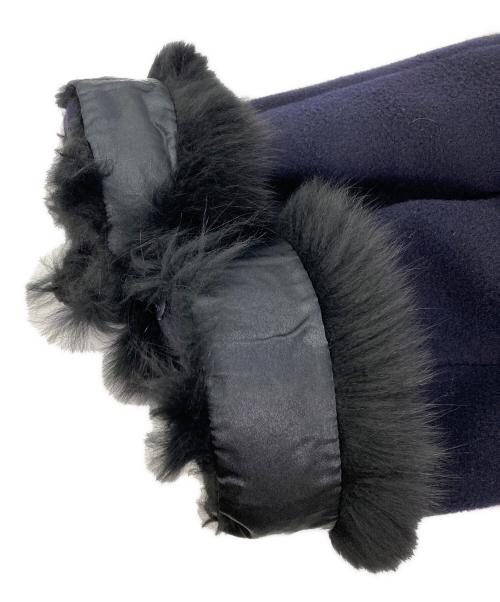 ANAYI（アナイ）ANAYI (アナイ) ノーカラーコート ネイビー サイズ:38の古着・服飾アイテム