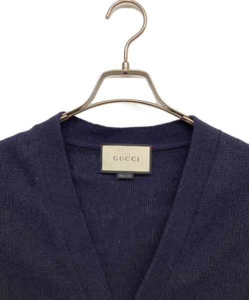 GUCCI（グッチ）GUCCI (グッチ) ニットカーディガン ネイビー サイズ:Sの古着・服飾アイテム