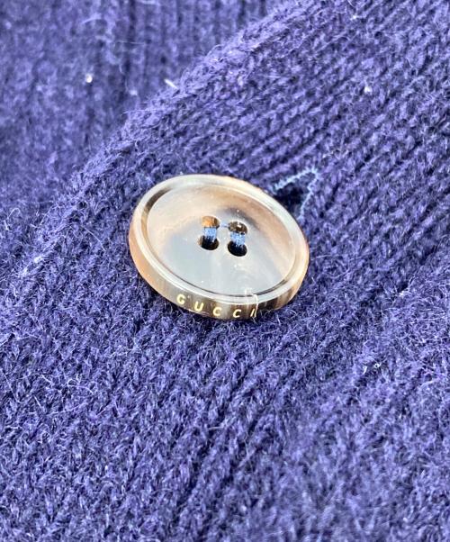 GUCCI（グッチ）GUCCI (グッチ) ニットカーディガン ネイビー サイズ:Sの古着・服飾アイテム