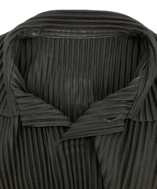HOMME PLISSE ISSEY MIYAKE（オム プリッセ イッセイ ミヤケ）HOMME PLISSE ISSEY MIYAKE (オム プリッセ イッセイ ミヤケ) プリーツポロシャツ ブラック サイズ:2の古着・服飾アイテム
