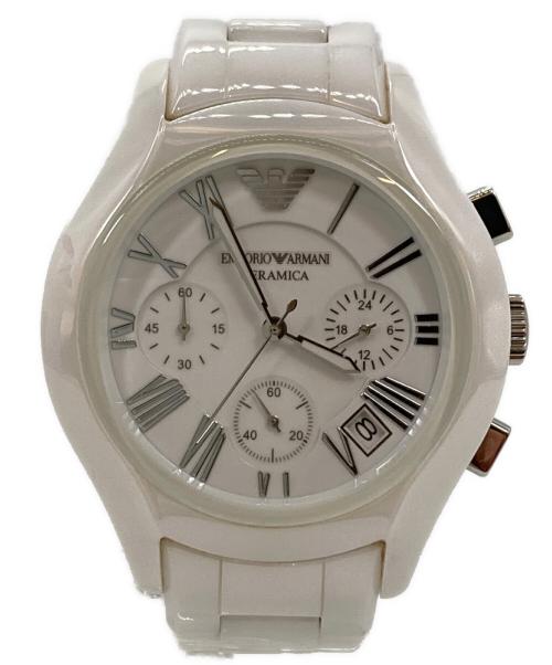 EMPORIO ARMANI（エンポリオアルマーニ）EMPORIO ARMANI (エンポリオアルマーニ) リストウォッチ ホワイトの古着・服飾アイテム