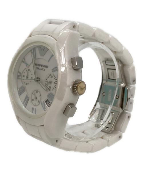 EMPORIO ARMANI（エンポリオアルマーニ）EMPORIO ARMANI (エンポリオアルマーニ) リストウォッチ ホワイトの古着・服飾アイテム