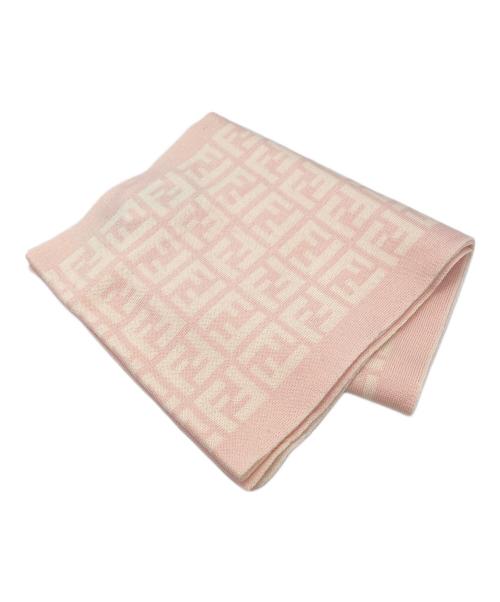 FENDI（フェンディ）FENDI (フェンディ) ズッカ柄ウールマフラー ピンクの古着・服飾アイテム