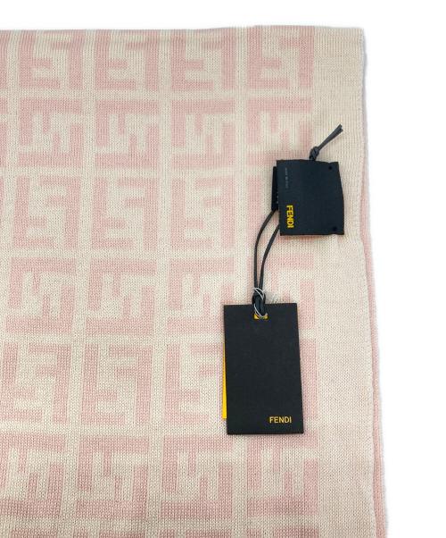 FENDI（フェンディ）FENDI (フェンディ) ズッカ柄ウールマフラー ピンクの古着・服飾アイテム