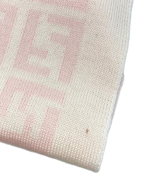 FENDI（フェンディ）FENDI (フェンディ) ズッカ柄ウールマフラー ピンクの古着・服飾アイテム