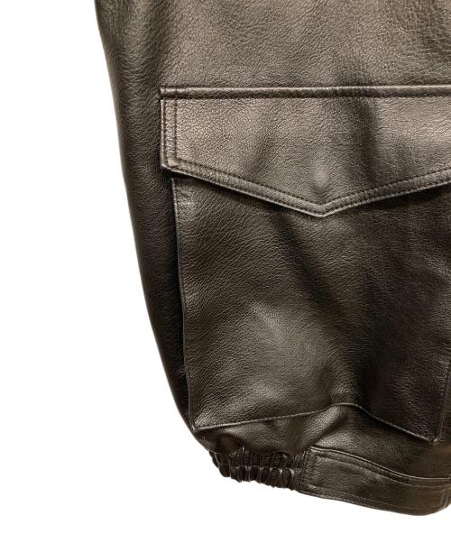 SINSS（シンス）SINSS (シンス) Loose synthetic leather blouson ブラック サイズ:Mの古着・服飾アイテム