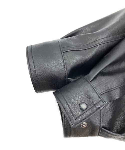 SINSS（シンス）SINSS (シンス) Loose synthetic leather blouson ブラック サイズ:Mの古着・服飾アイテム