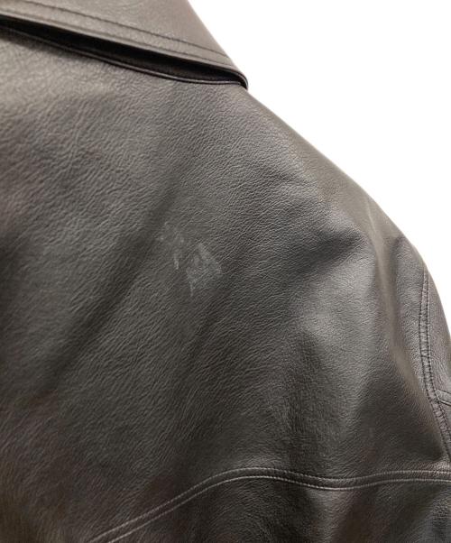 SINSS（シンス）SINSS (シンス) Loose synthetic leather blouson ブラック サイズ:Mの古着・服飾アイテム