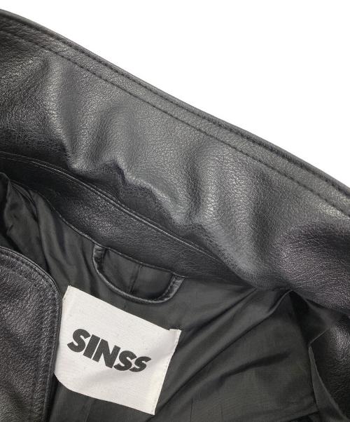 SINSS（シンス）SINSS (シンス) Loose synthetic leather blouson ブラック サイズ:Mの古着・服飾アイテム