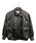 SINSS（シンス）の古着「Loose synthetic leather blouson」｜ブラック
