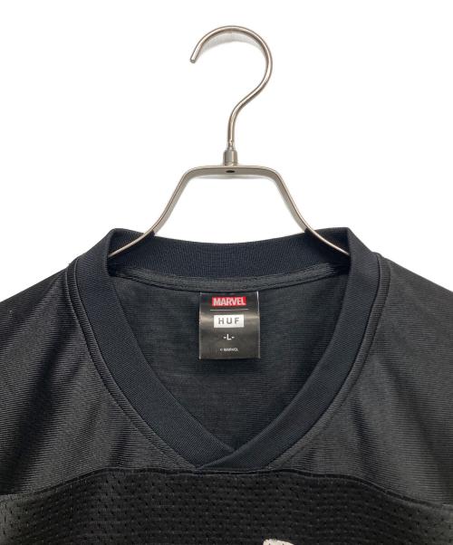 HUF（ハフ）HUF (ハフ) MARVEL (マーベル) ゲームシャツ ブラック サイズ:Lの古着・服飾アイテム