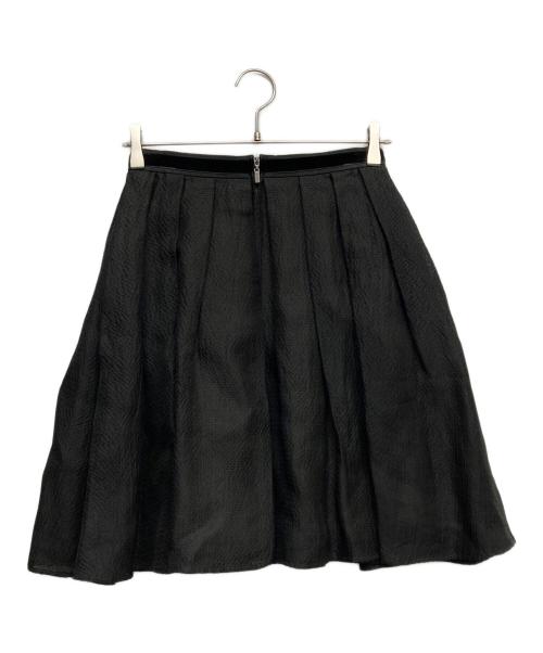 FOXEY（フォクシー）FOXEY (フォクシー) シルク×ウール シアサッカ-ミディアムスカート ブラック サイズ:38の古着・服飾アイテム