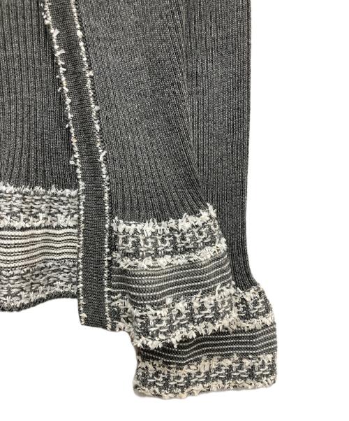 M'S GRACY（エムズグレイシー）M'S GRACY (エムズグレイシー) リブニットカーディガン グレー サイズ:Mの古着・服飾アイテム