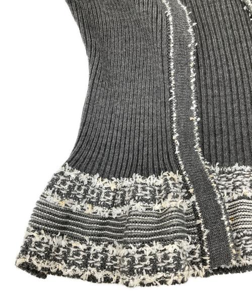 M'S GRACY（エムズグレイシー）M'S GRACY (エムズグレイシー) リブニットカーディガン グレー サイズ:Mの古着・服飾アイテム