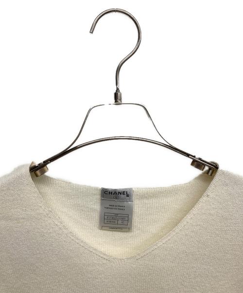 CHANEL（シャネル）CHANEL (シャネル) 半袖ニット ホワイト サイズ:42の古着・服飾アイテム
