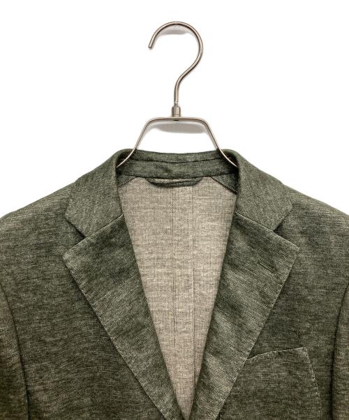 TOMORROW LAND（トゥモローランド）TOMORROW LAND (トゥモローランド) リネンナイロンジャージー シングル2Bジャケット グリーン サイズ:42の古着・服飾アイテム