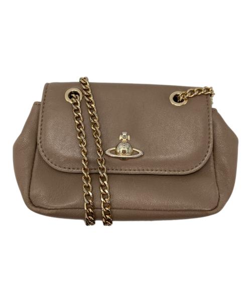 Vivienne Westwood（ヴィヴィアンウエストウッド）Vivienne Westwood (ヴィヴィアンウエストウッド) ミニショルダーバッグ ベージュの古着・服飾アイテム