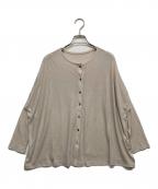 BEARDSLEYビアズリー）の古着「強燃ガーゼワイドカーデ」｜ベージュ