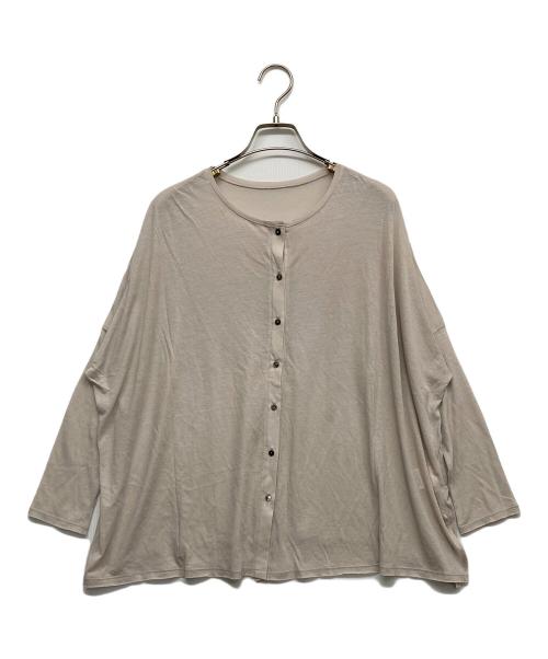 BEARDSLEY（ビアズリー）BEARDSLEY (ビアズリー) 強燃ガーゼワイドカーデ ベージュ サイズ:Fの古着・服飾アイテム