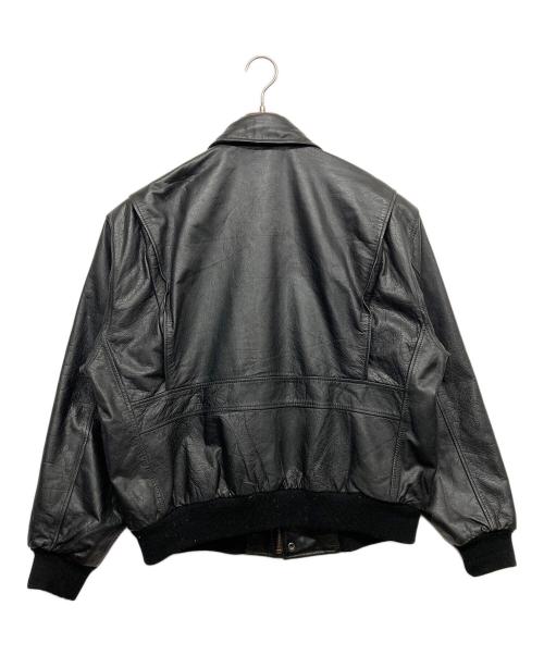 ROUNDTREE&YORKE（ラウンドツリーアンドヨーク）ROUNDTREE&YORKE (ROUNDTREE＆YORKE) レザージャケット ブラック サイズ:Mの古着・服飾アイテム