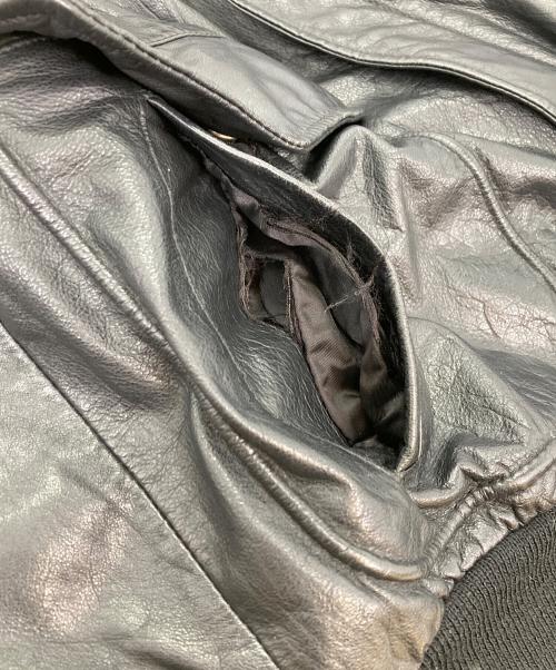 ROUNDTREE&YORKE（ラウンドツリーアンドヨーク）ROUNDTREE&YORKE (ROUNDTREE＆YORKE) レザージャケット ブラック サイズ:Mの古着・服飾アイテム