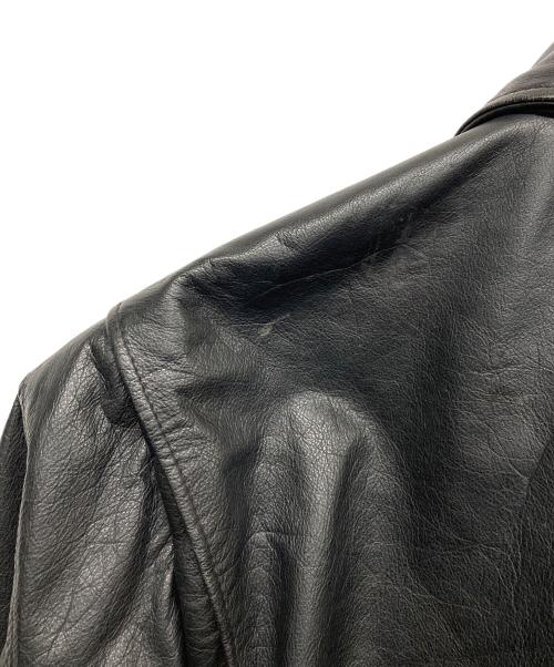 ROUNDTREE&YORKE（ラウンドツリーアンドヨーク）ROUNDTREE&YORKE (ROUNDTREE＆YORKE) レザージャケット ブラック サイズ:Mの古着・服飾アイテム