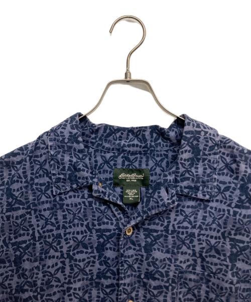 Eddie Bauer（エディーバウアー）Eddie Bauer (エディーバウアー) リネン混半袖シャツ ネイビー サイズ:XLの古着・服飾アイテム